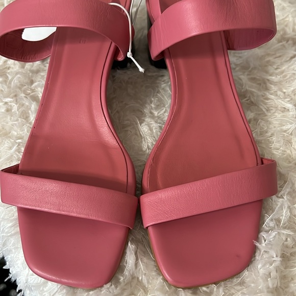 Everlane Double Strap Block Heeled Sandal Rose Pink Size 8 - Picture 7 of 11